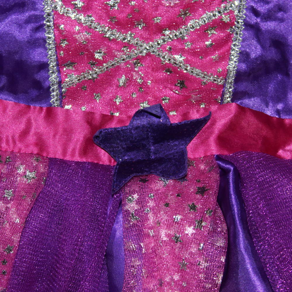 Tu Sainsbury's Purple Pink Sparkly Star Witch Costume Hat Girl's 3-4yrs - Picture 10 of 13
